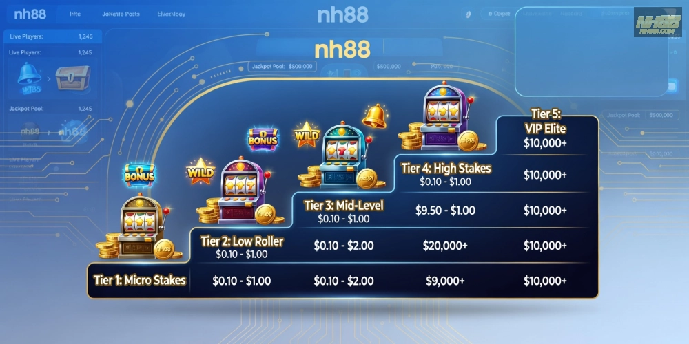 Bảng giá chi tiết các gói cược live casino slot games nh88 cập nhật mới nhất năm 2025