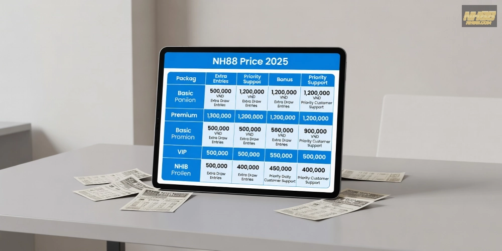 Bảng giá chi tiết các gói xổ số miền nam nh88 cập nhật năm 2025 với ưu đãi hấp dẫn.