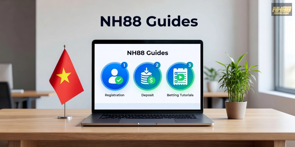 Minh họa khái niệm hướng dẫn nh88 qua giao diện nền tảng hiện đại và các bước cơ bản