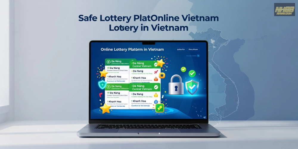 Minh họa khái niệm xổ số miền trung nh88 với giao diện trực tuyến hiện đại và các giải thưởng hấp dẫn