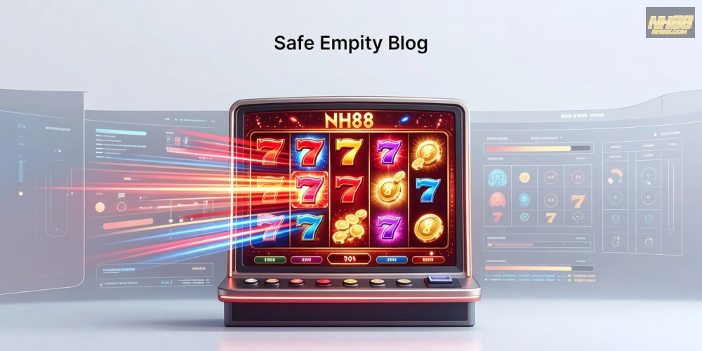 Minh họa khái niệm quay nổ hũ nh88 với hình ảnh slot machine hiện đại