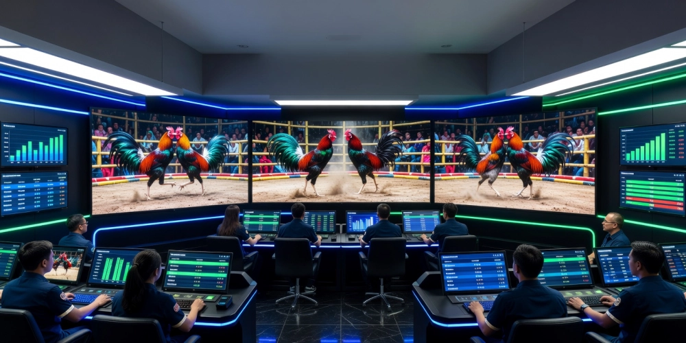 Hình minh họa khái niệm trực tiếp đá gà casino nh88 với trường gà chuyên nghiệp và công nghệ streaming hiện đại.